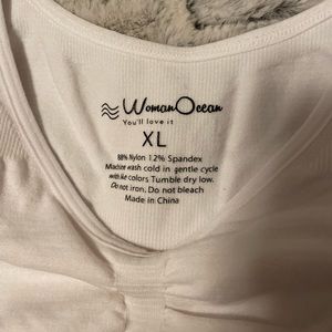 Woman Ocean XL white compression top